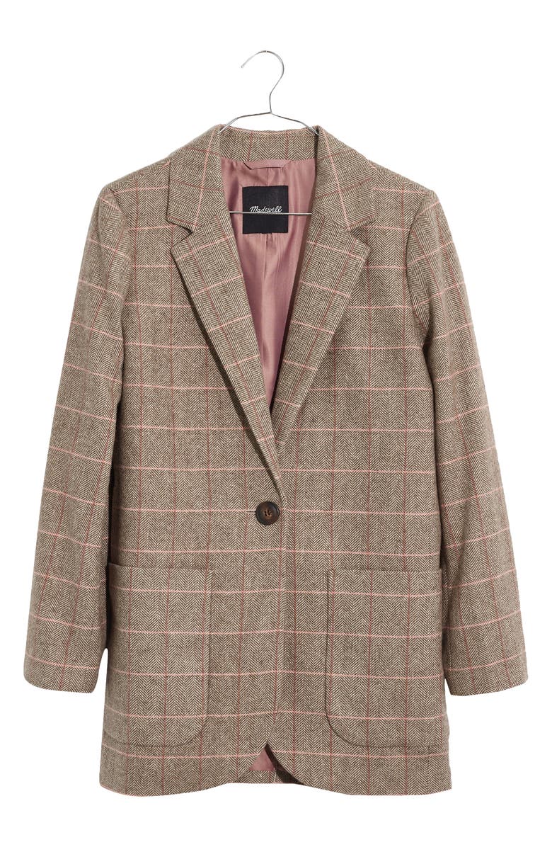 Madewell Woodhull Plaid Blazer, Alternate, color,