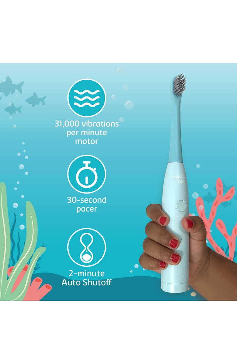 AQUASONIC Aquarium Adventures Kids Toothbrush Set, Alternate, color,