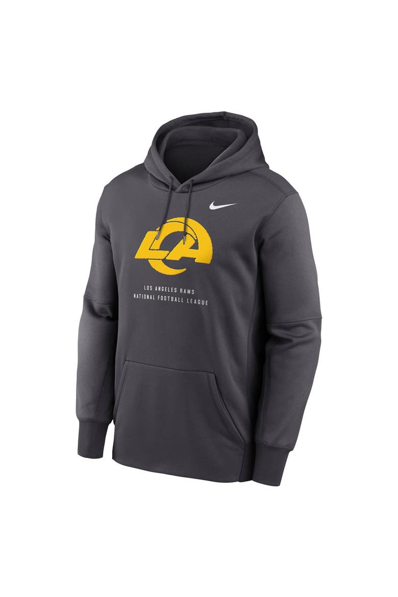 Men's Nike Charcoal Los Angeles Rams Toss Sweep Therma-FIT Hoodie, Alternate, color, Charcoal