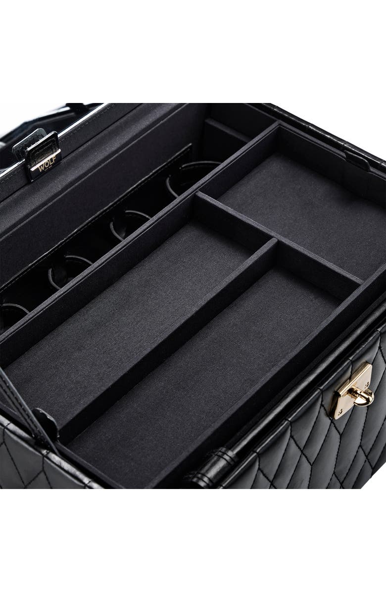 WOLF Caroline Cosmetic Train Case, Alternate, color, Black
