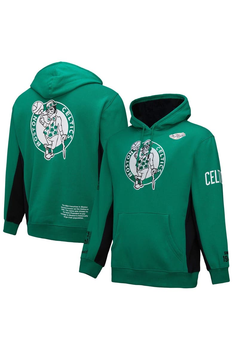 Men's Mitchell & Ness Kelly Green Boston Celtics Hardwood Classics Team Origins Fleece Pullover Hoodie, Alternate, color, Kelly Green