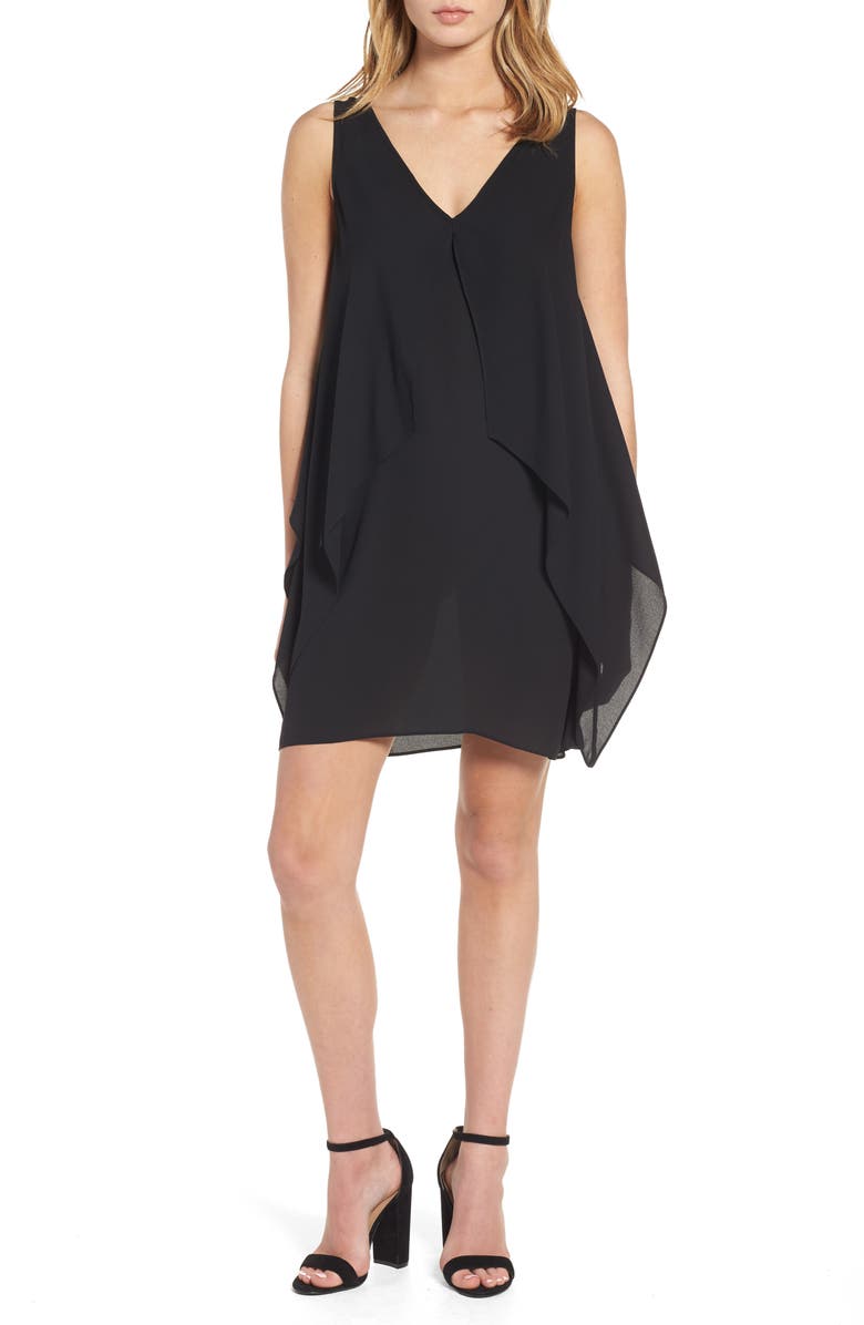 Chelsea28 Flutter Overlay Shift Dress, Main, color,