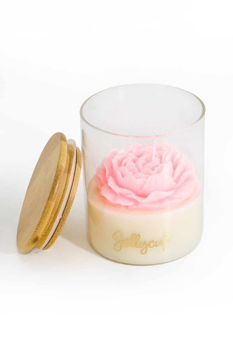 Peony Bloom Jar Soy Wax Candle, Alternate, color, Peony Pink