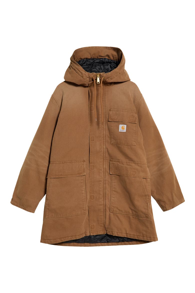 Boreal Organic Cotton Canvas Parka, Main, color, WIP H BROWN (STONE CANVAS)