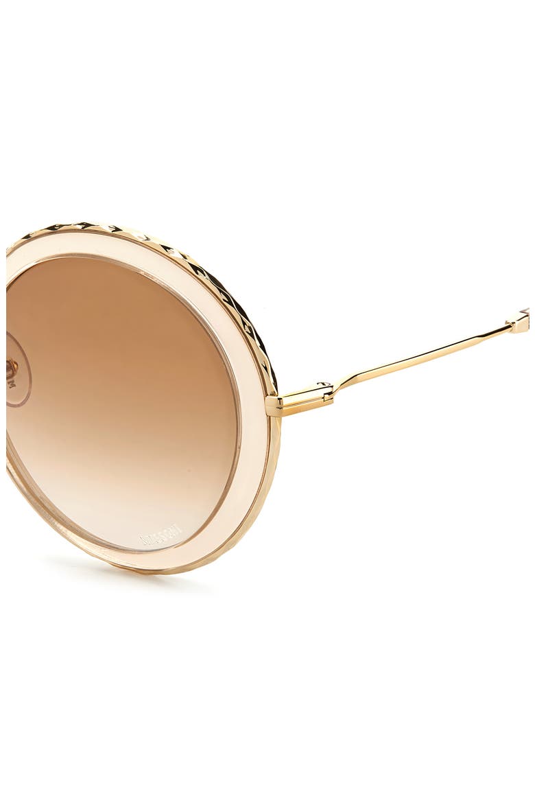 54mm Gradient Round Sunglasses, Alternate, color, SAND GOLD