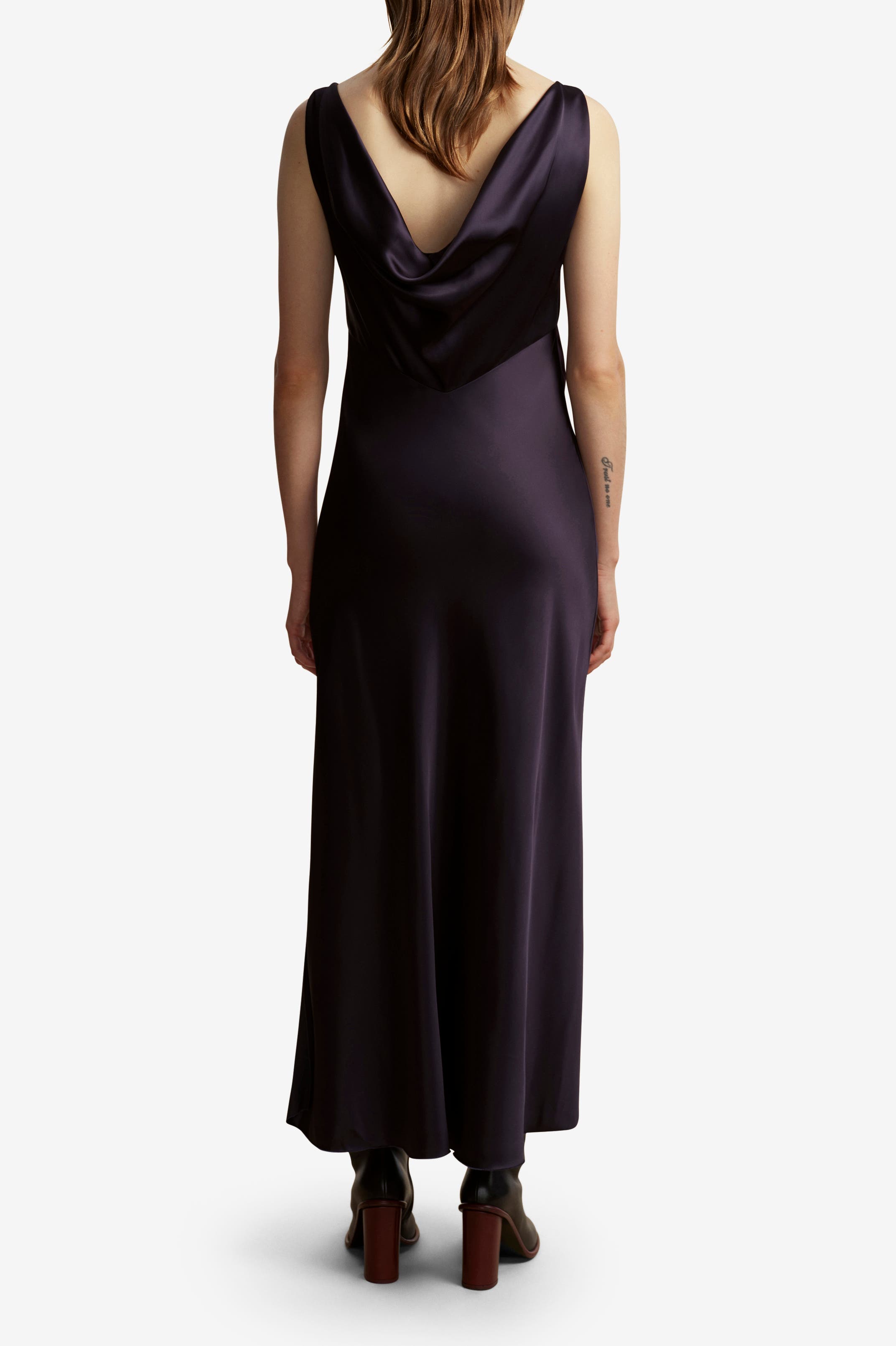 Cowl Back Satin Slipdress - image 4