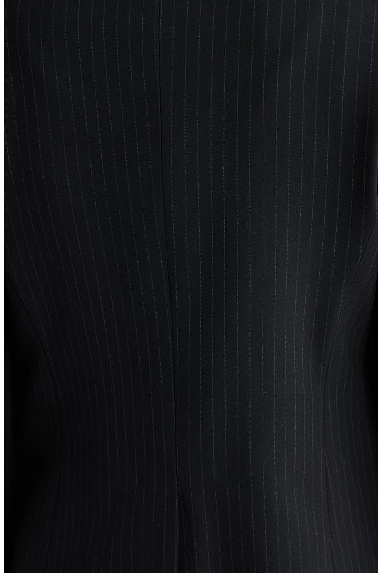 Pinstripe Straight Fit Suit Blazer, Alternate, color, DARK NAVY