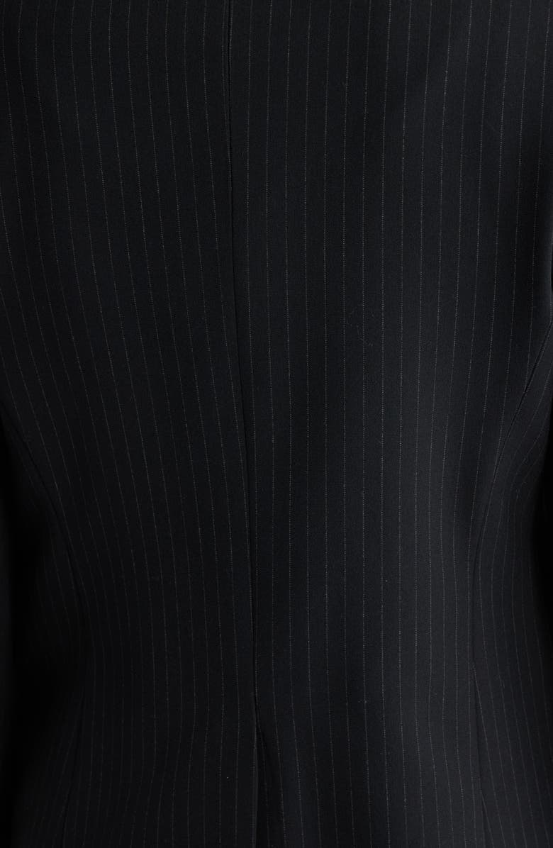 MANGO Pinstripe Straight Fit Suit Blazer, Alternate, color, Dark Navy