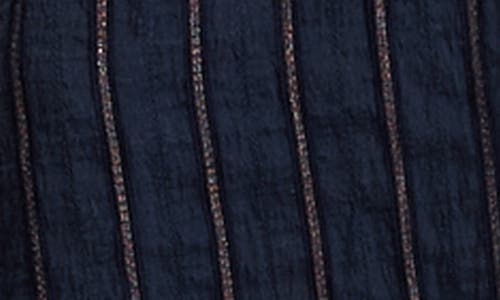 Tommy Bahama Metallic Stripe Long Sleeve Maxi Dress In Nude