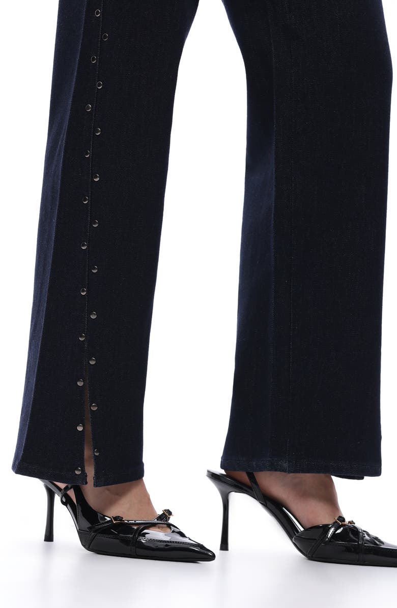 Bayeas High Waist Straight Leg Two-Tone Jeans, Alternate, color, 