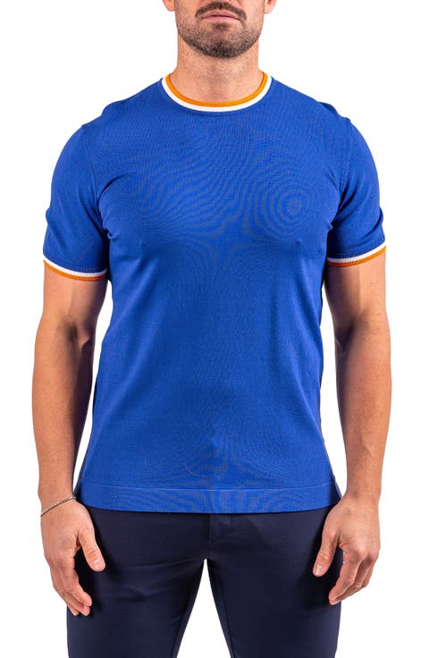 Tipped Short Sleeve Sweater