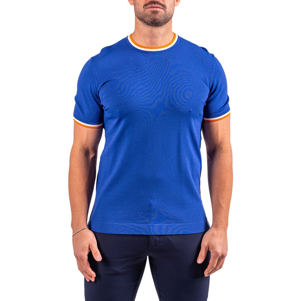 Maceoo Tipped Short Sleeve Sweater
