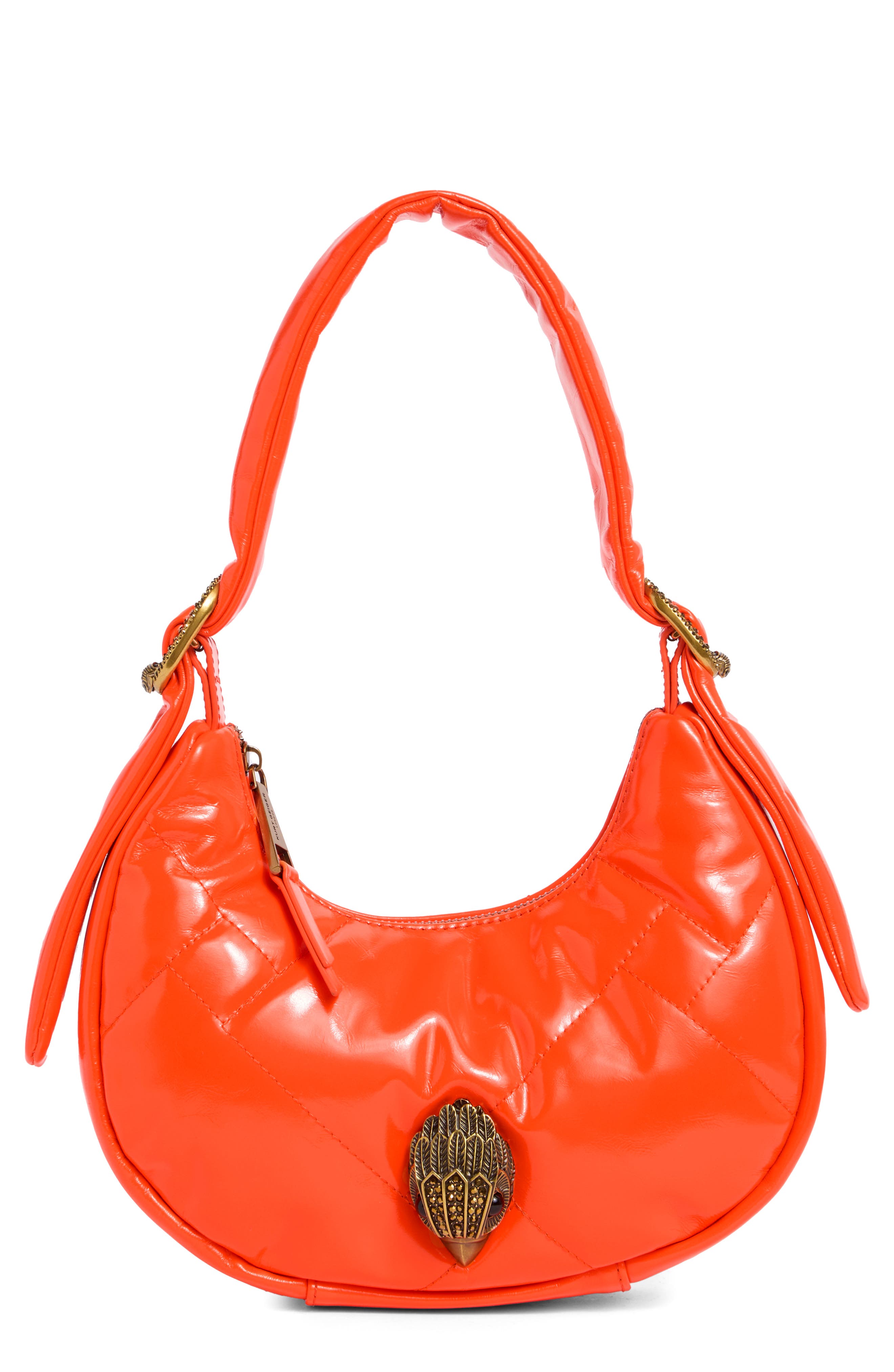 Kurt Geiger London Kensington Puff Small Hobo Shoulder Bag, Main, color, Orange