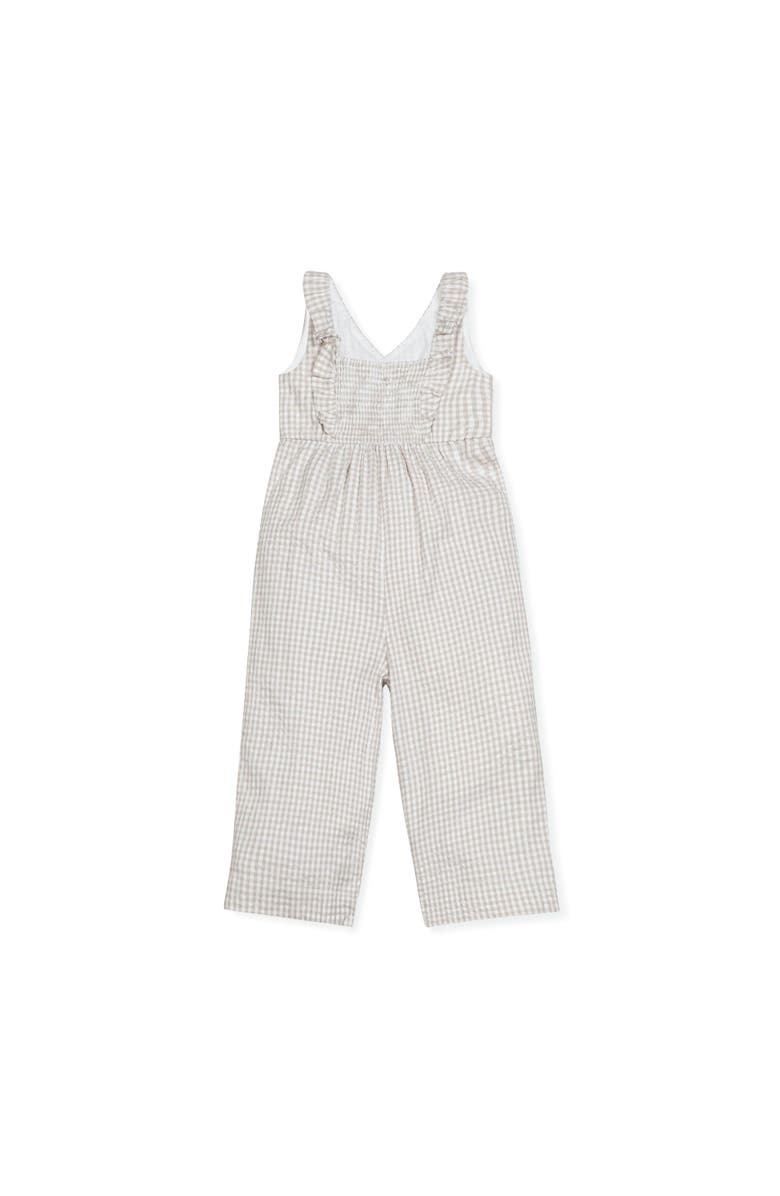 Hope & Henry Baby Girls' Organic Ruffle Neck Jumpsuit, Infant, Alternate, color, 