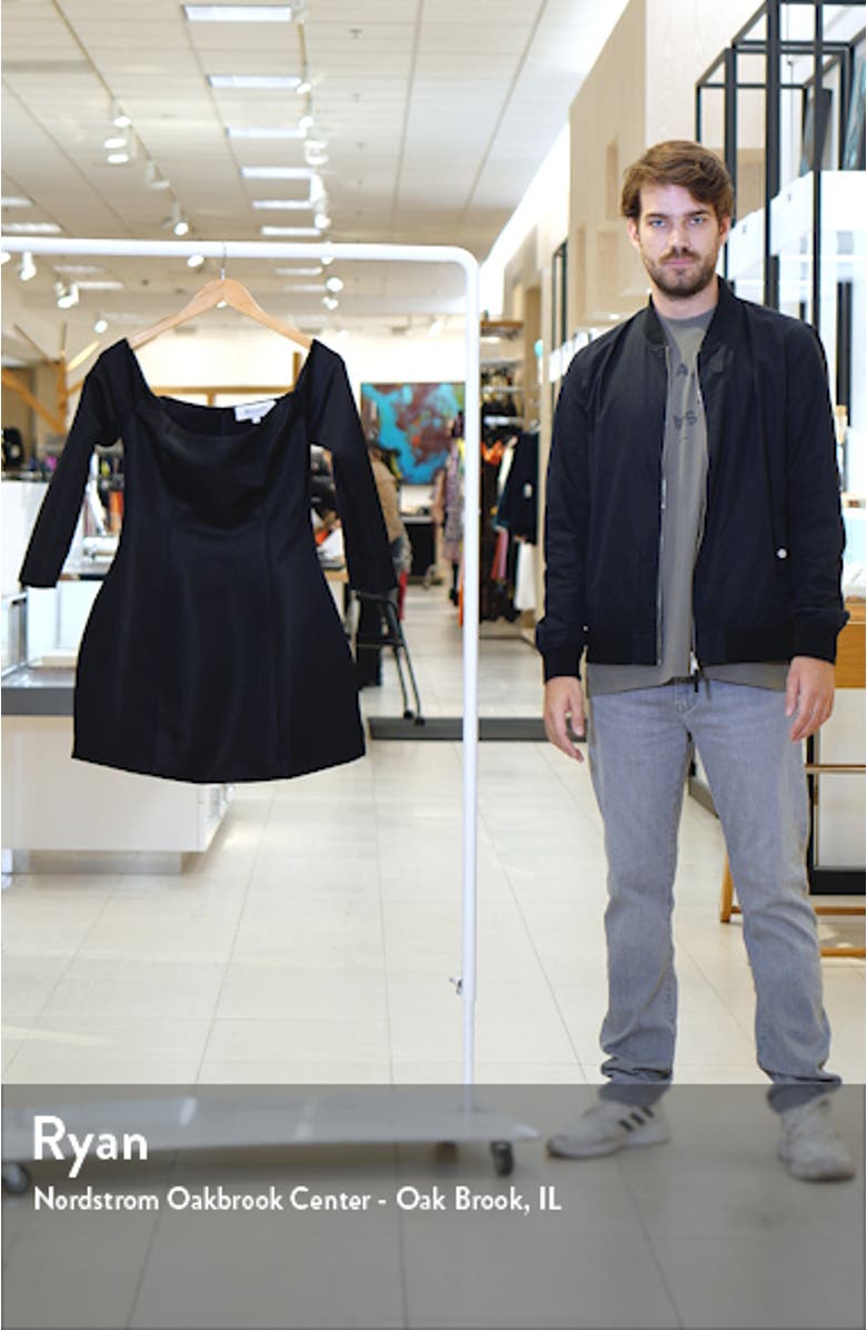 Vida Off The Shoulder Long Sleeve Cocktail Minidress, sales video thumbnail