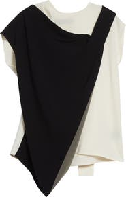 Proenza Schouler Elsa Asymmetric Double Crepe Top