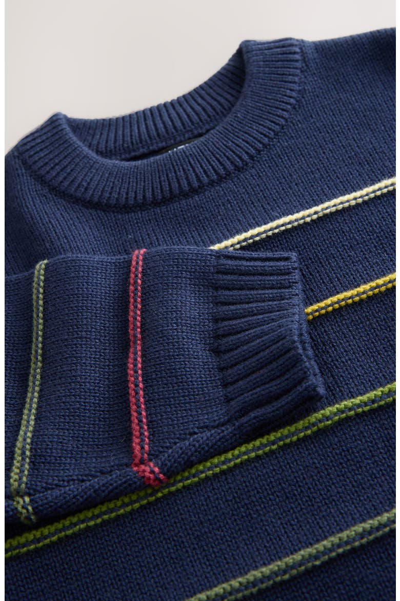 Kids' Colorblock Stripe Sweater, Alternate, color, NAVY