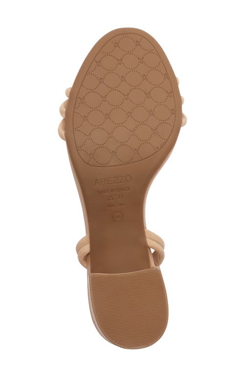 Arezzo Camila Mid Ankle Tie Sandal In Nude