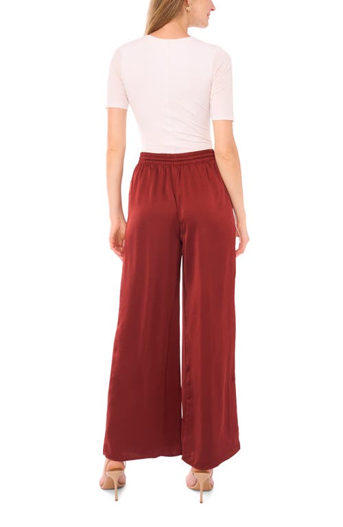 1.state Drawstring Wide Leg Pants In Red