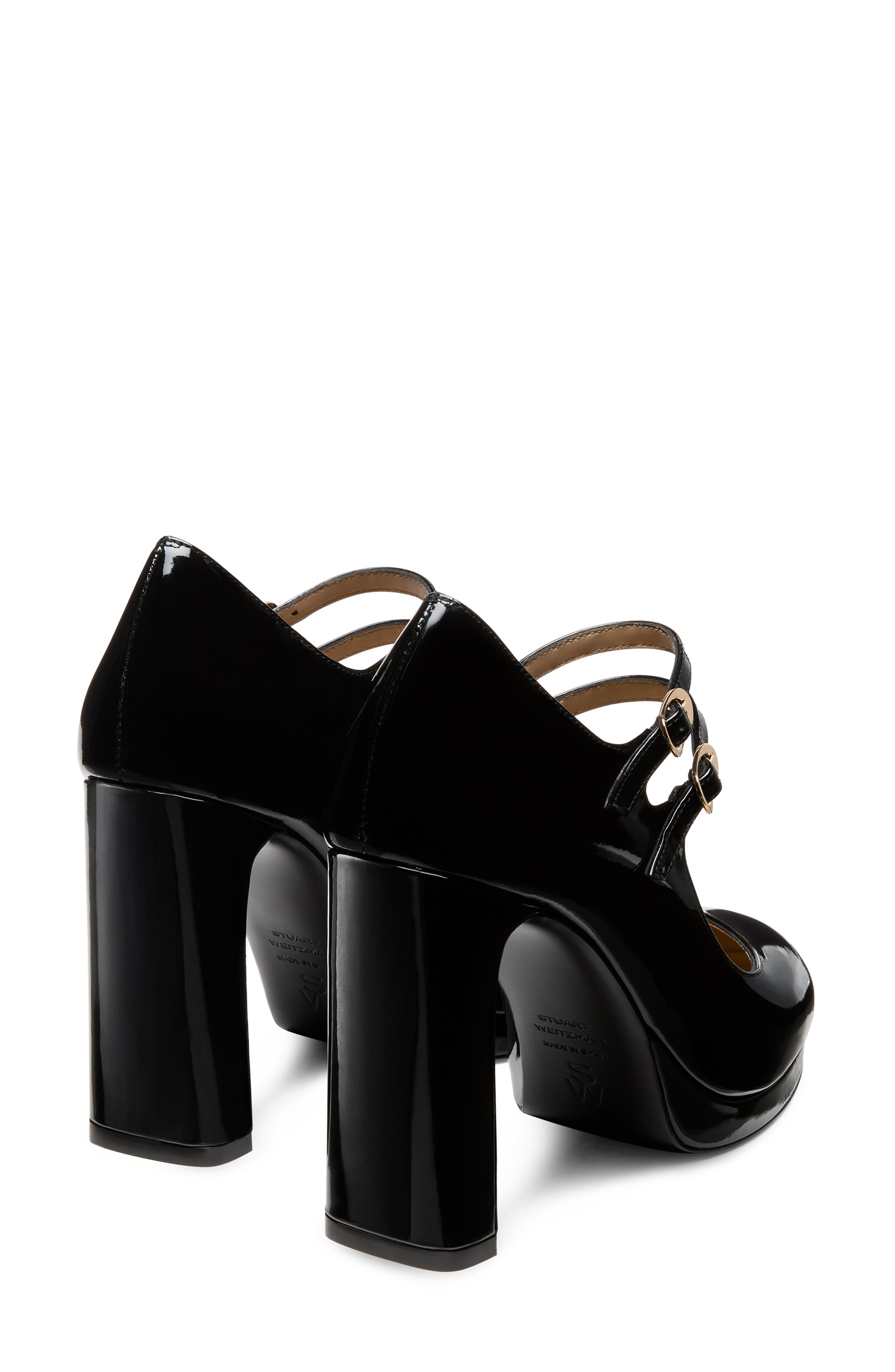 Stuart Weitzman Babette Platform Mary Jane Pump, Alternate, color, Black
