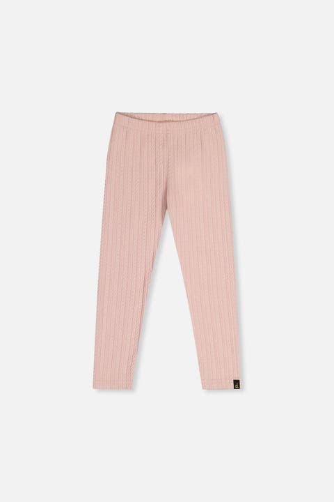 Jacquard Ribbed Elastic Waist Leggings