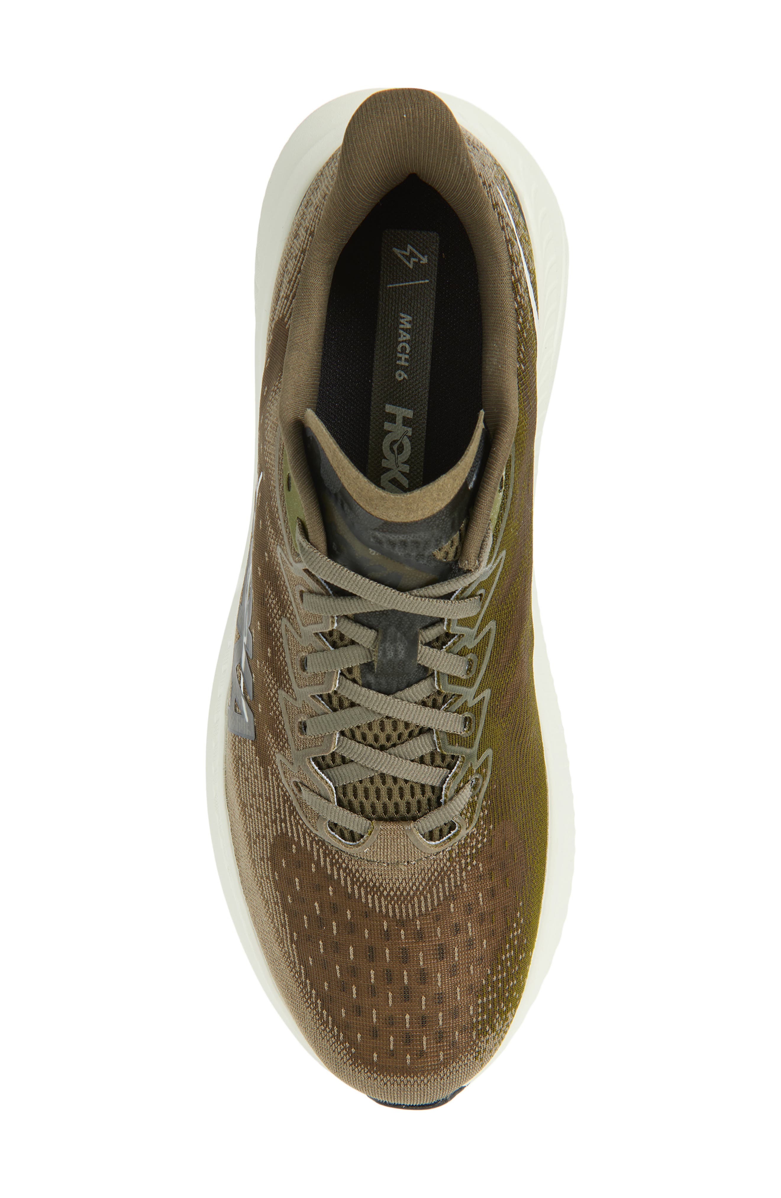 HOKA Mach 6 Running Shoe, Alternate, color, Antique Olive / Truffle Salt