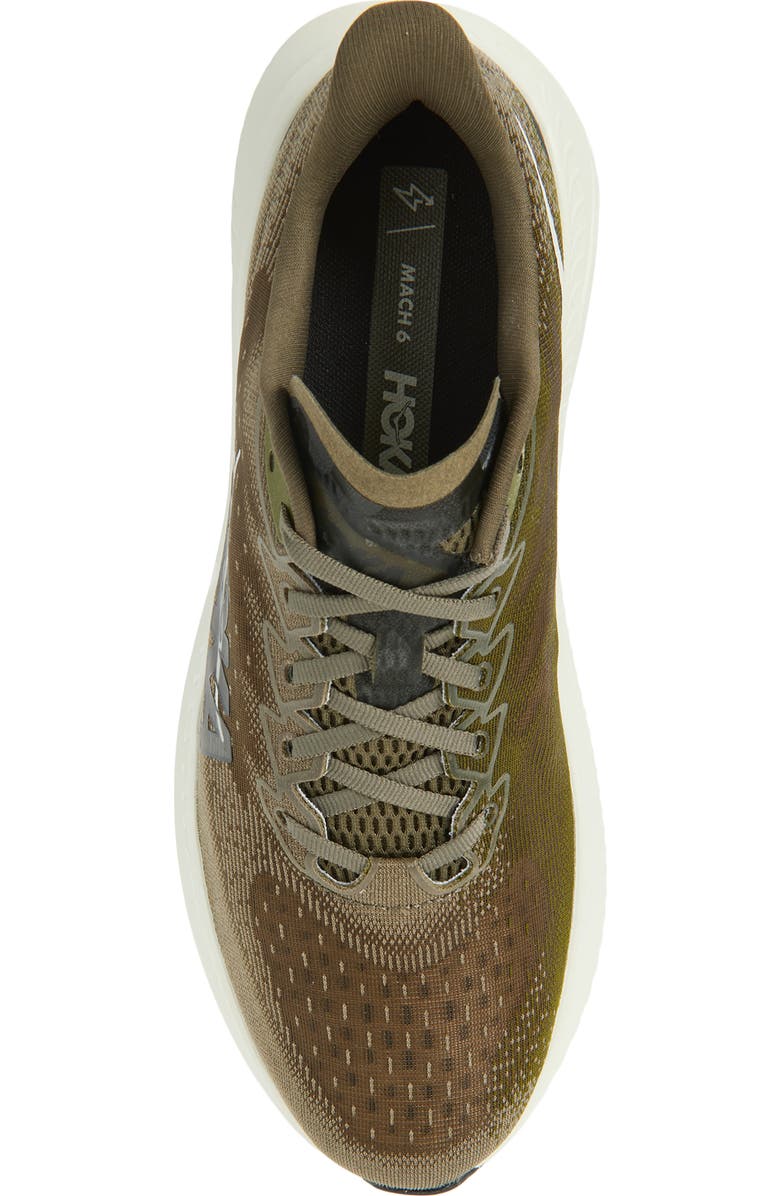 HOKA Mach 6 Running Shoe, Alternate, color, Antique Olive / Truffle Salt