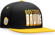 FANATICS Men's Fanatics Branded Black/Gold Boston Bruins Heritage Retro Two-Tone Snapback Hat
