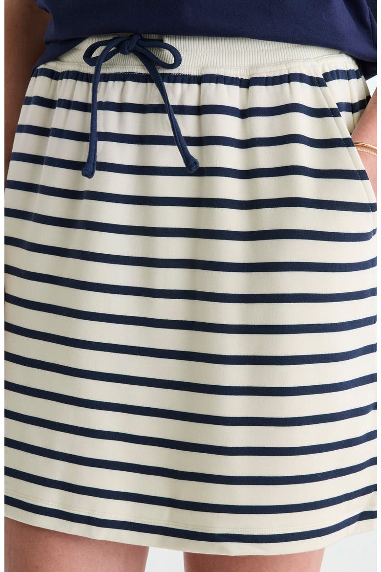 Dreamcloth Stripe Drawstring Skirt, Alternate, color, STRIPE NAUTICAL NAVY