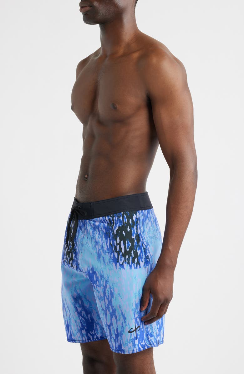 SANTO STUDIO Cole Houshmand Pro Board Shorts, Alternate, color, Cheetah Blue