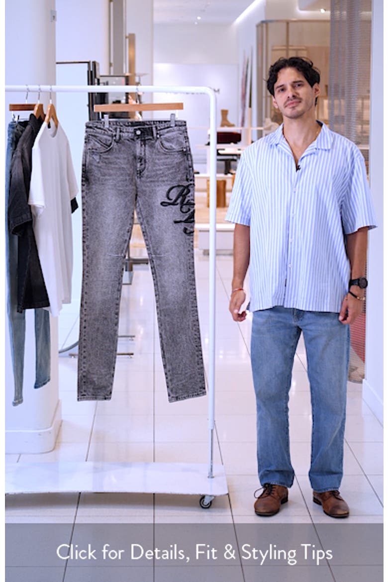 Bryant Embroidered Skinny Jeans video