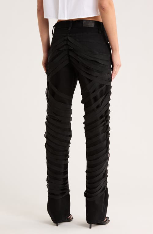Helmut Lang Ribbon Worker Straight Leg Jeans In Black