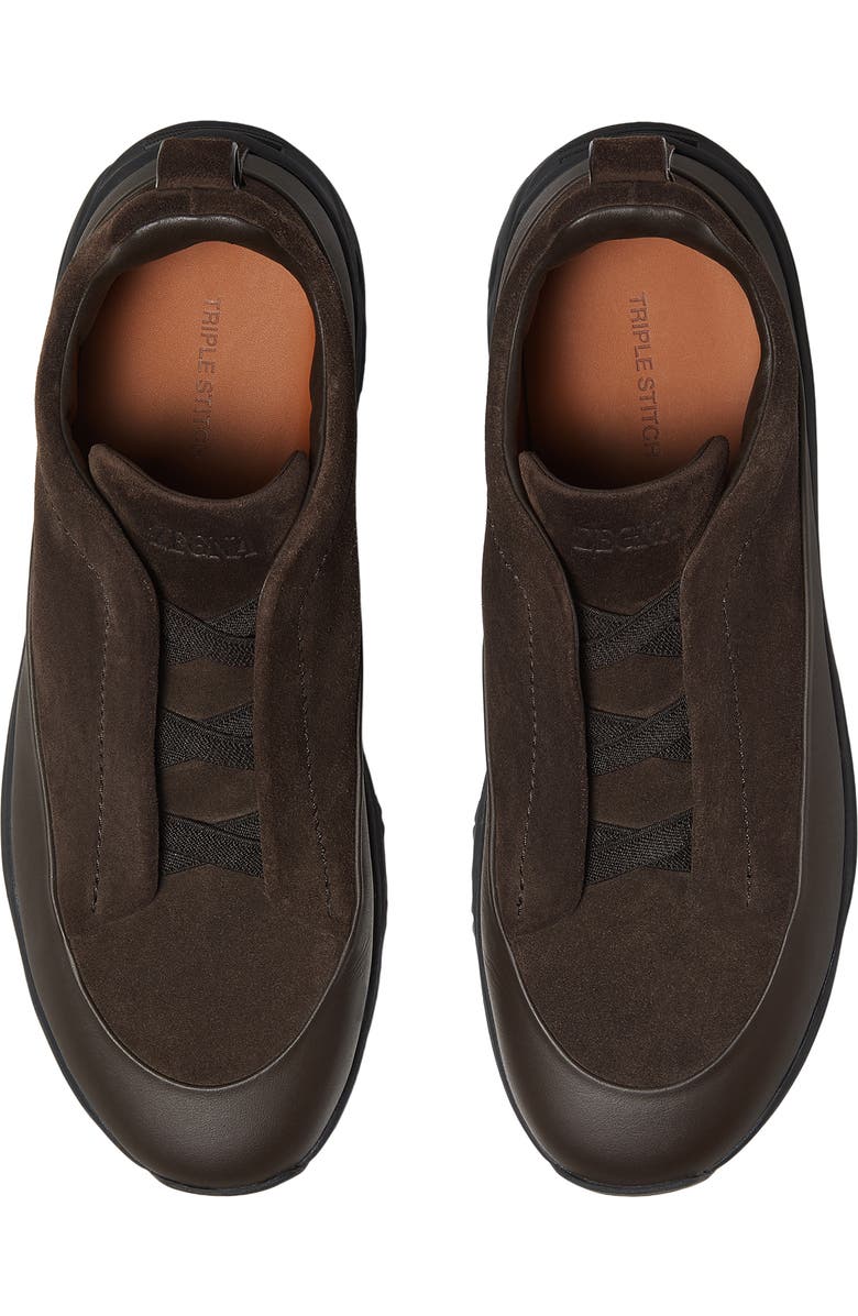 ZEGNA Triple Stitch<sup>™</sup> Monte Sneaker, Alternate, color, Dark Brown