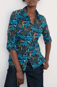 Seasalt Cornwall Larissa Printed Organic Cotton Button-Up Shirt