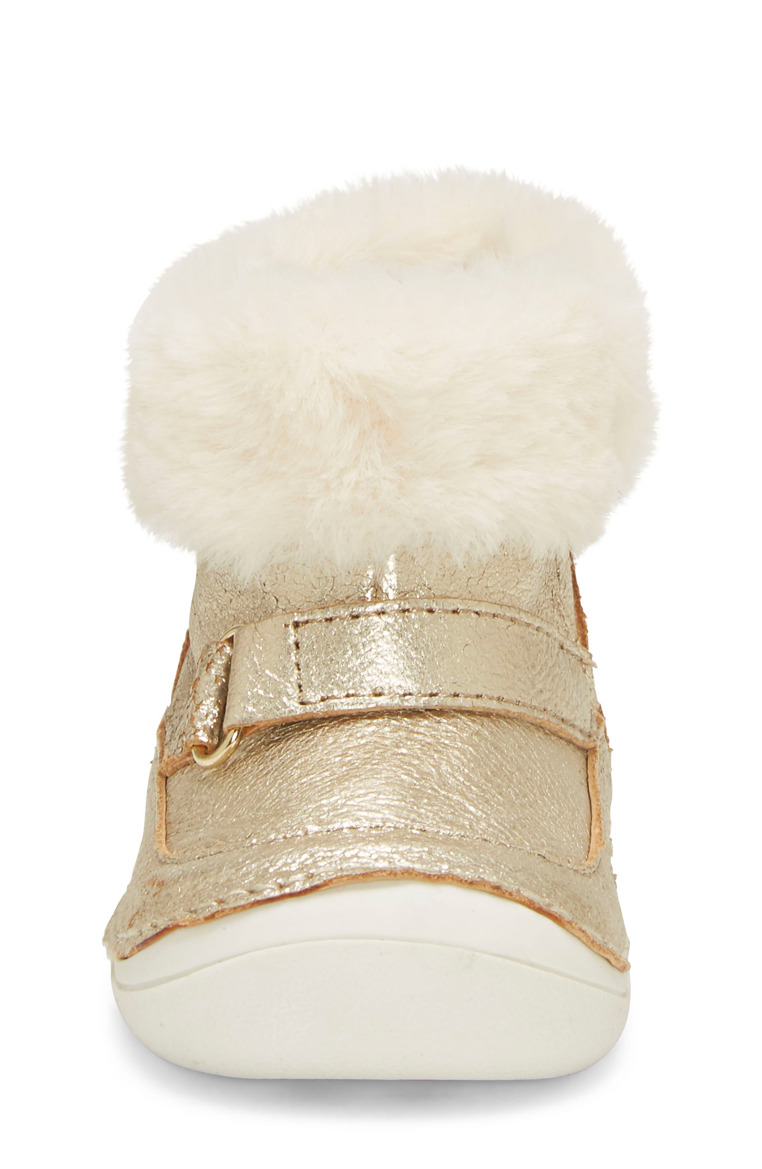 Sole Play Metallic Faux Fur Bootie, Alternate, color, 