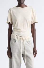 R13 Tight Waist Cotton & Cashmere T-Shirt
