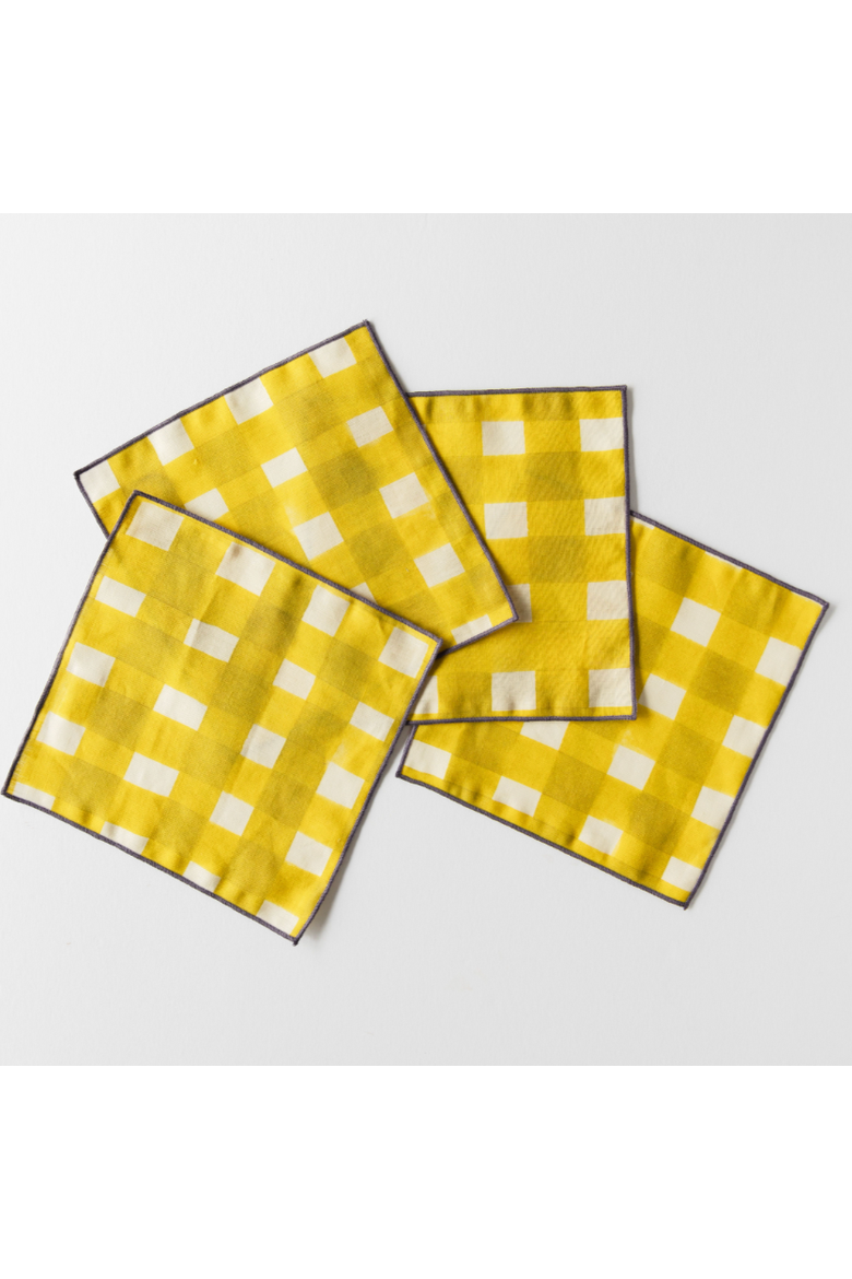 Yellow Cocktail Napkins, Main, color, Yellow