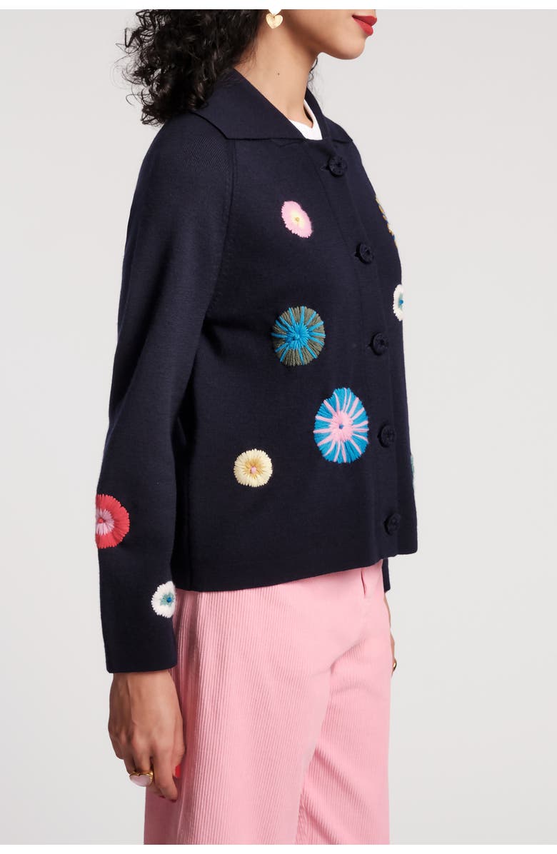 Frances Valentine Bon Bon Cardigan, Alternate, color, Navy/Multi
