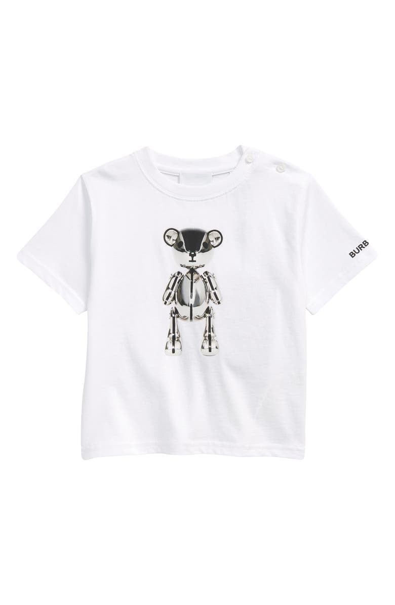 Burberry Kids' Metal Teddy Graphic Cotton Tee, Main, color,