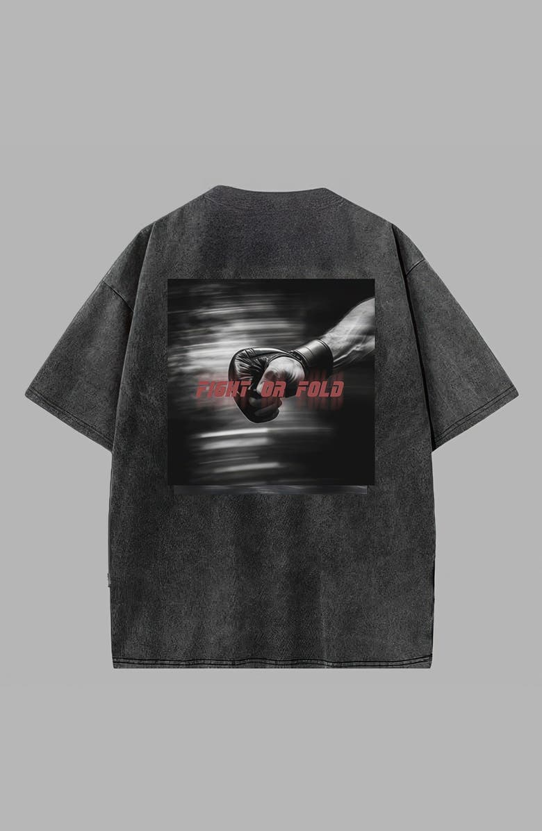 Blvck x UFC Acid Wash Tee, Main, color, Gray