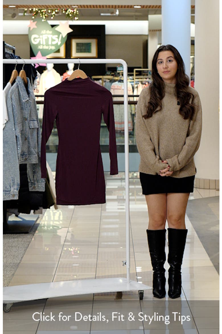 Long Sleeve Mock Neck Minidress video