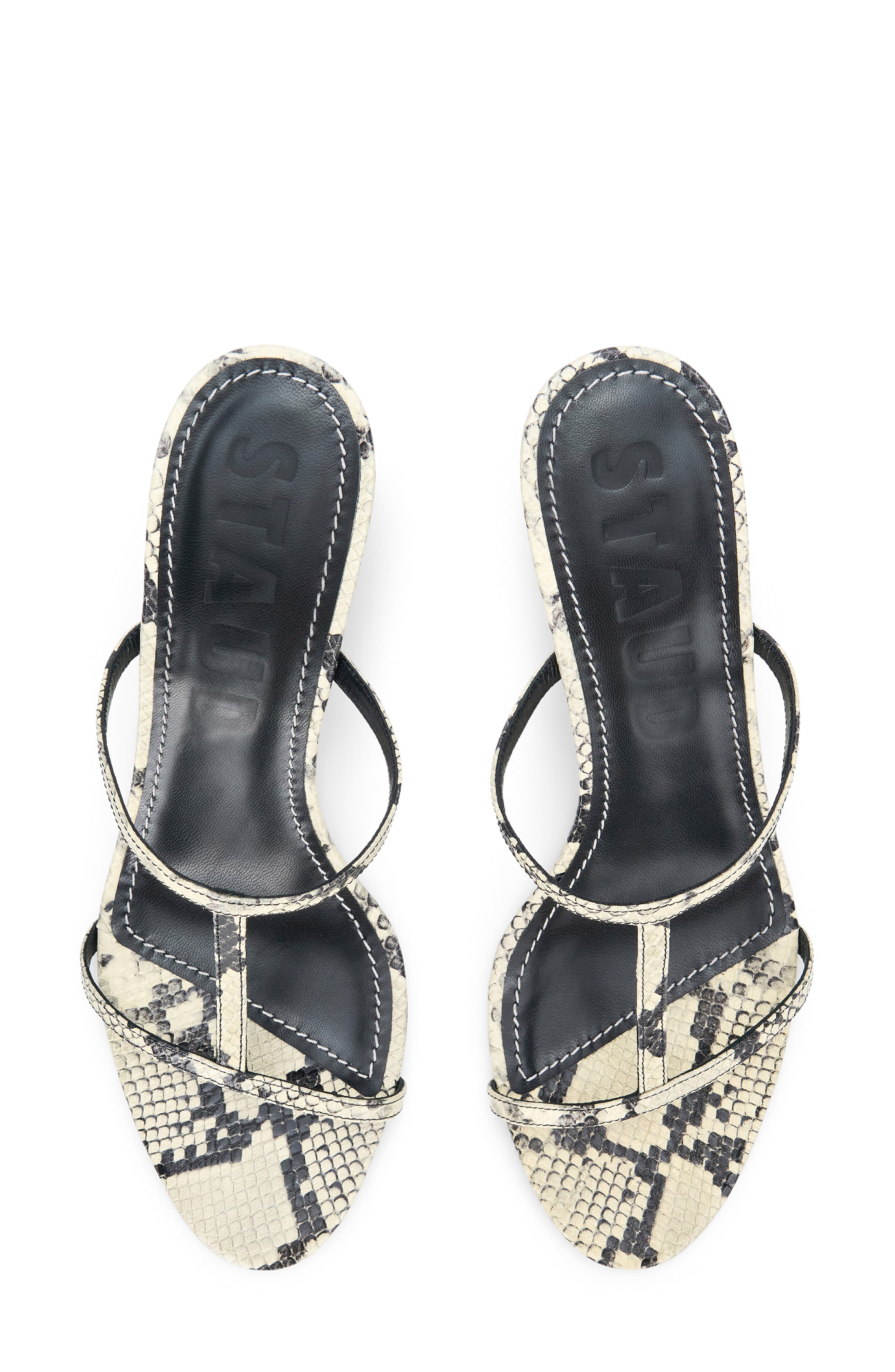 STAUD Talita Sandal, Alternate, color, White Snake