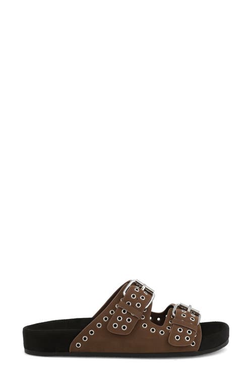 Mia Brooklyn Slide Sandal In Brown