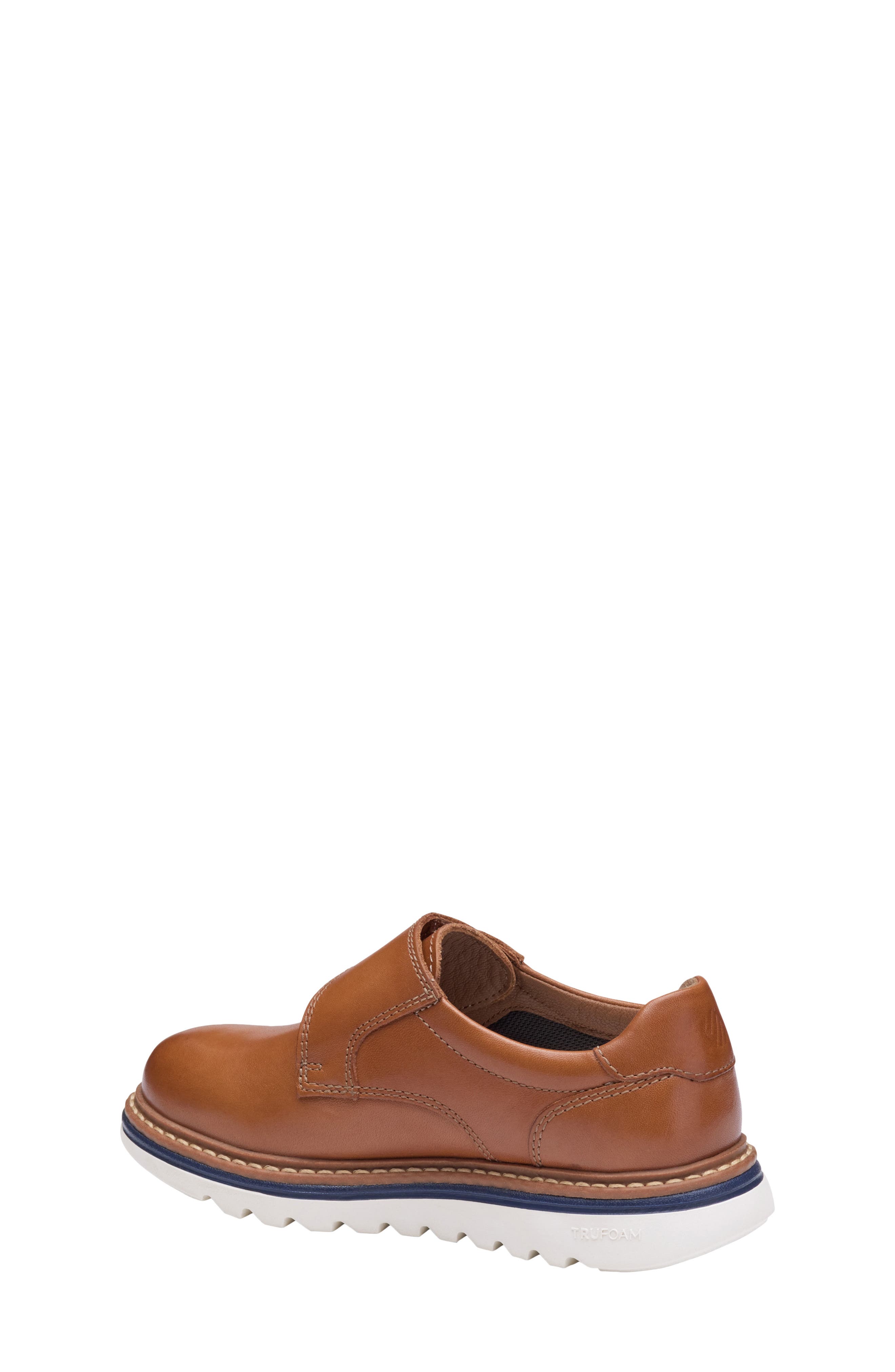 Kids' Braxton Leather Plain Toe Shoe, Alternate, color, TAN FULL GRAIN