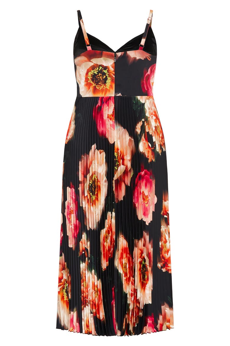 Ariana Print Pleat Dress, Alternate, color, FLORAL