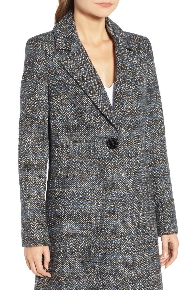 Sam Edelman Tweed Reefer Maxi Coat, Alternate, color,