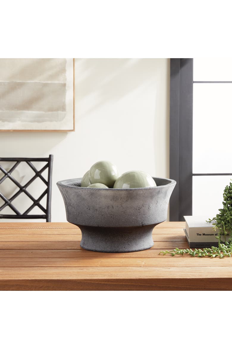 Cedric Decorative Footed Bowl, Alternate, color, Black