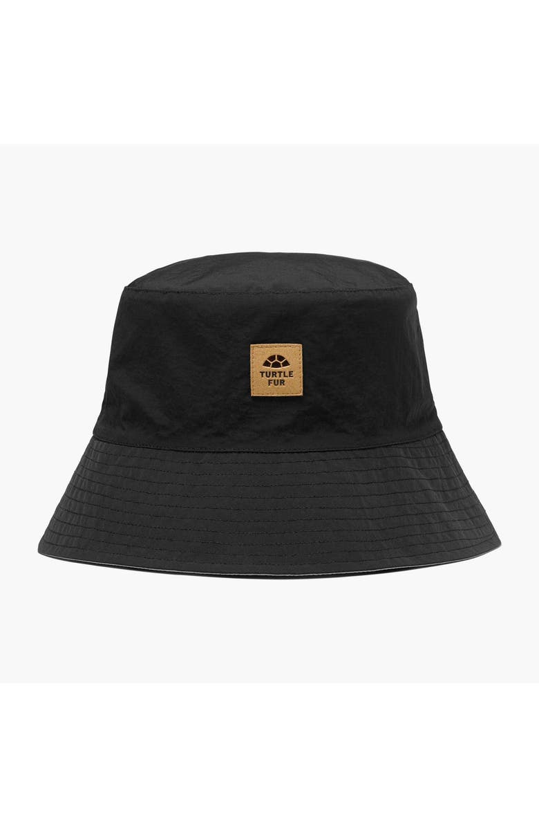 Turtle Fur Dune Reversible Bucket Hat, Main, color, Black
