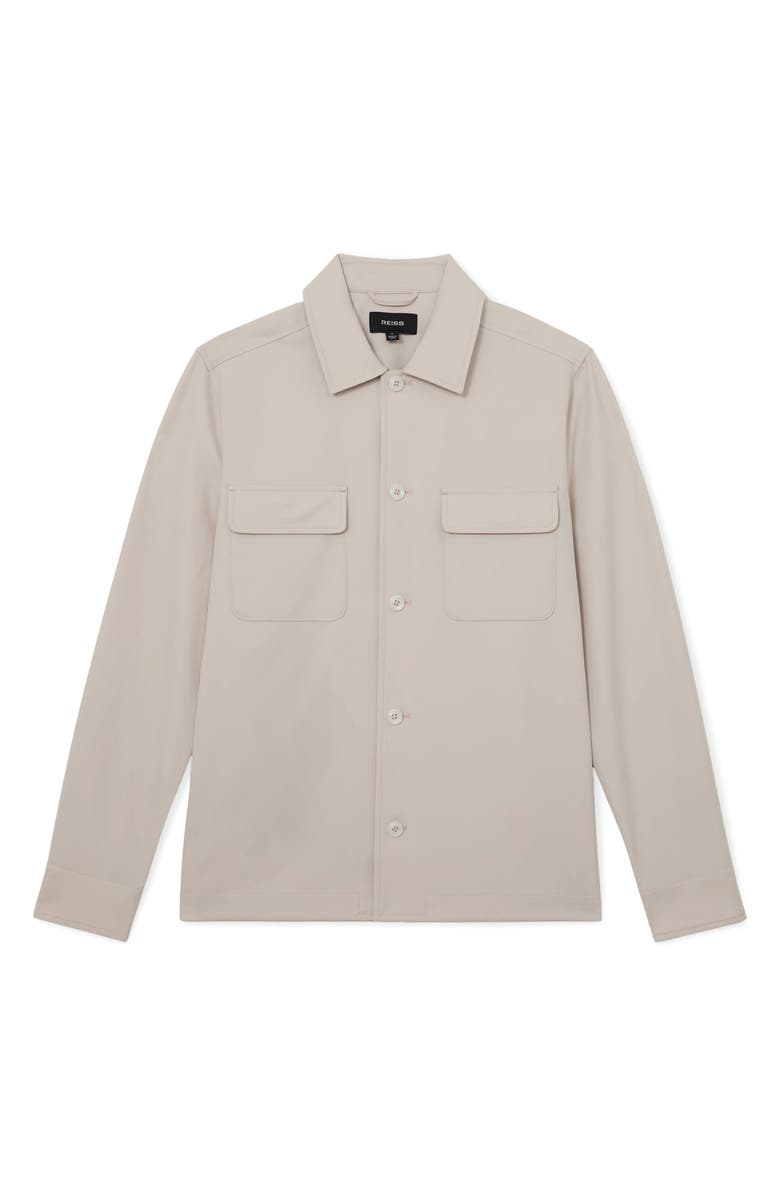 Reiss Cleric Shirt Jacket, Alternate, color, Stone