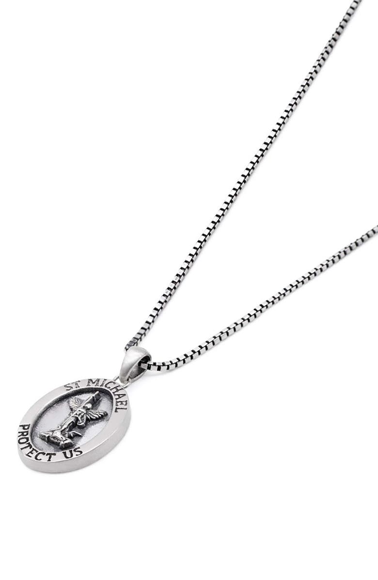 Serge DeNimes Silver Archangel Necklace, Alternate, color, Silver